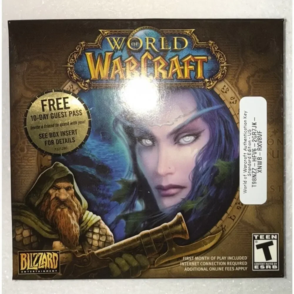 World of Warcraft (Windows/Mac, 2004) CIB COMPLETE Box Manual Catalog Discs 1-5